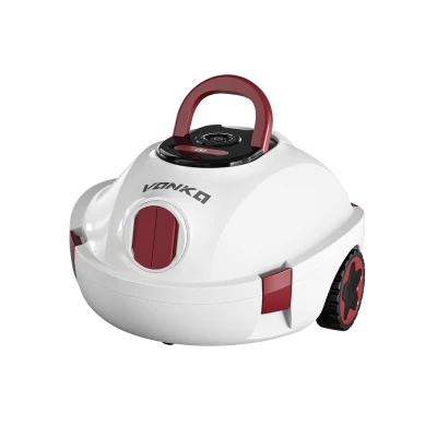 VONKO P10 cordless pool cleaner product image with compact white and red design