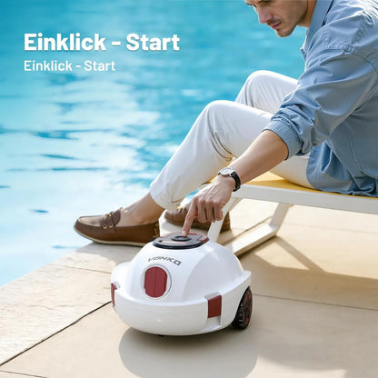 VONKO P10 pool cleaner with efficient dual filter system for pool debris collection