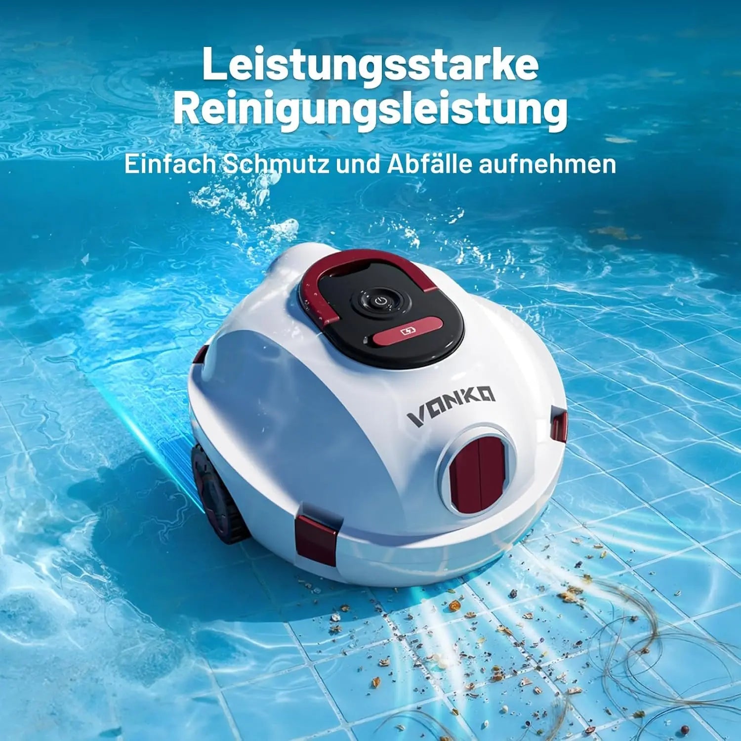 VONKO P10 robot pool cleaner with intelligent auto parking function